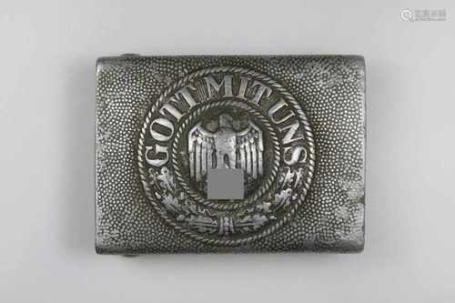 Koppelschloss Wehrmacht, WK 2, Aluminium, Gott mit uns.