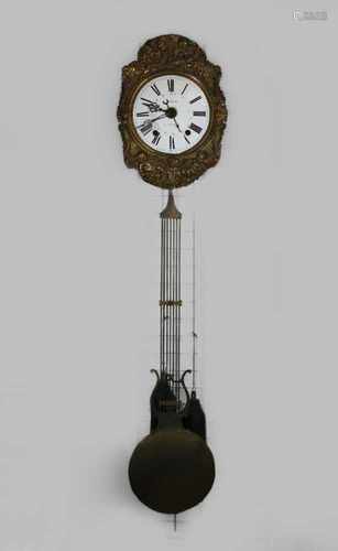 Comtoise Uhr, Frankreich 19. Jh., J. Gautier a Boishalbout, L. m. Pendel: 133 cm, Funktion