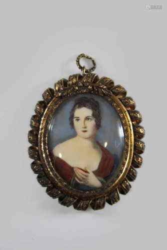 Miniatur Paulina Borghese (Bonaparte), auf Bein, Herzogin von Guastalla, Schwester von Napoleon