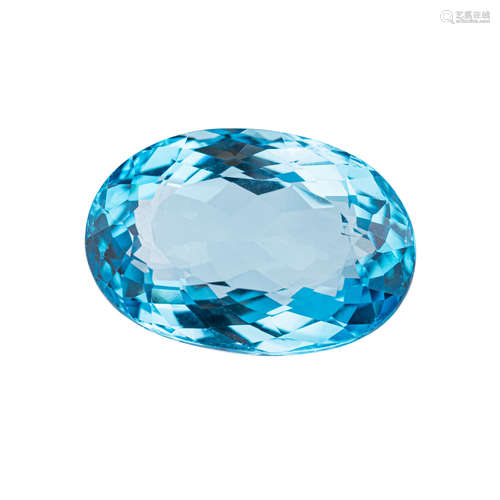 Natürlicher Topas, 39,31 ct.,16.6 x 24 x 11.1 mm, oval facetiert, behandelt, Sky Blue.Natural topaz,