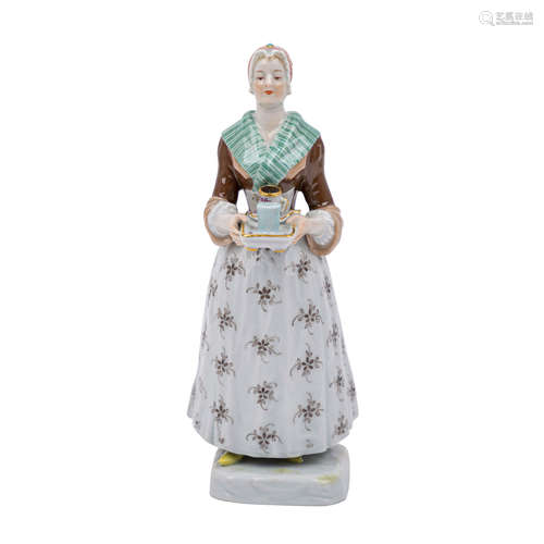 MEISSEN 'Schokoladenmädchen', 1. Wahl, vor 1924.Nach einem Pastell von Jean-Etienne Liotard,