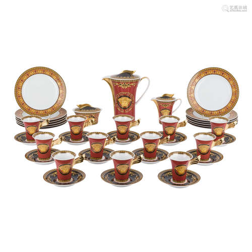 ROSENTHAL meets VERSACE Kaffeeservice f. 12 Personen 'Medusa', 20. Jh..Dekor 'Medusa' und Form '