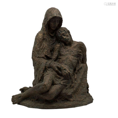 FRIEDRICH-GRONAU, LORE (Görlitz 1905-2002 Schwarzach a. Main) 'Pietà'.Bronze patiniert,