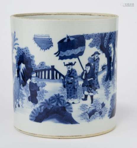 Bitong, Chine, dynastie Qing (1644-1912) - Porcelaine émaillée bleu blanc à [...]