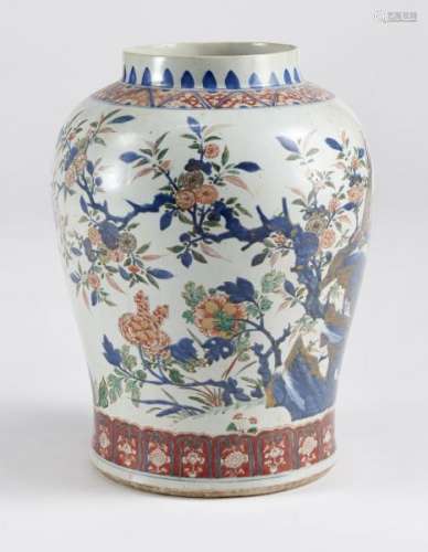 Potiche, Imari, Chine, début dynastie Qing (1644-1912) - Porcelaine émaillée bleu [...]