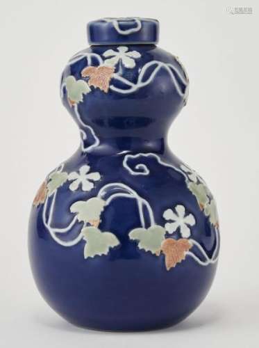Vase double gourde, Japon, époque Meiji (1868-1912) - Porcelaine émaillée [...]
