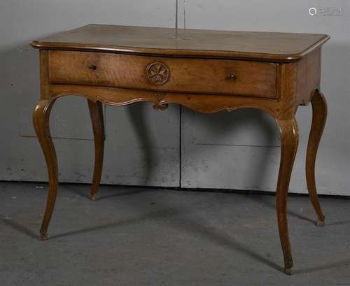 Petite table bureau en bois naturel à plateau marq…