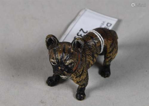 Bouledogue français, Bronze de Vienne, polychromie…