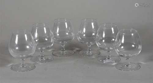 SEVRES Six verres à cognac en cristal Signés Nous …