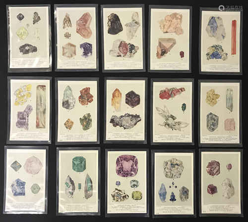 SELECTION OF POSTCARDS SHOWING CRYSTALS AND PRECIOUS STONES