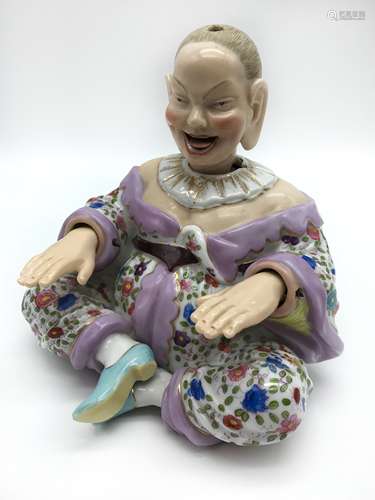 ORIENTAL PORCELAIN ARTICULATED NODDING HEAD PAGODA FIGURE