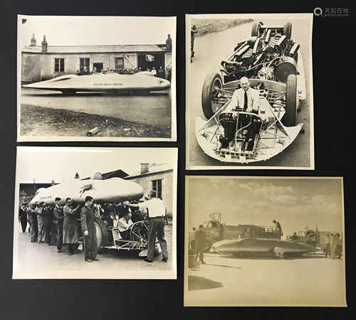 RAILTON MOBIL SPECIAL - FOUR PHOTOGRAPHS ONE WITH COBB AT THE WHEEL