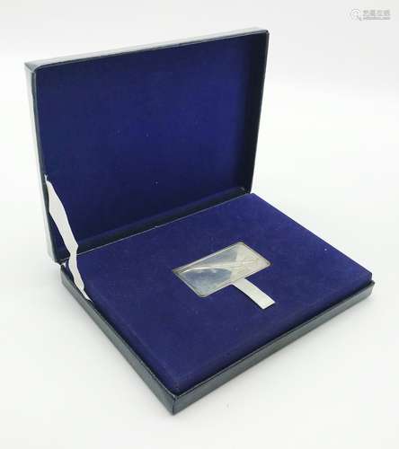 HALLMARKED SILVER BRITISH AIRWAYS CONCORDE INGOT 21st JANUARY 1976