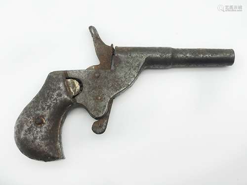 ANTIQUE CAST IRON STARTER PISTOL MARKED DRGM