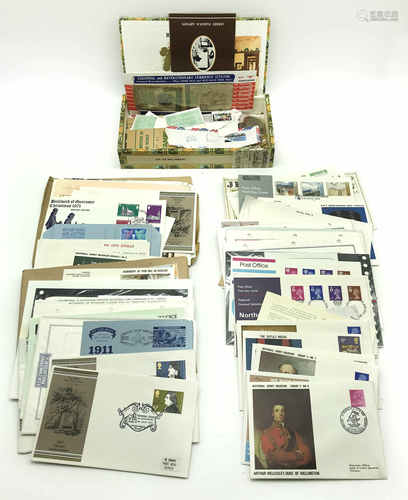 SMALL COLLECTION OF FIRST DAY COVERS STAMPS AND SOUVENIR BANKNOTES