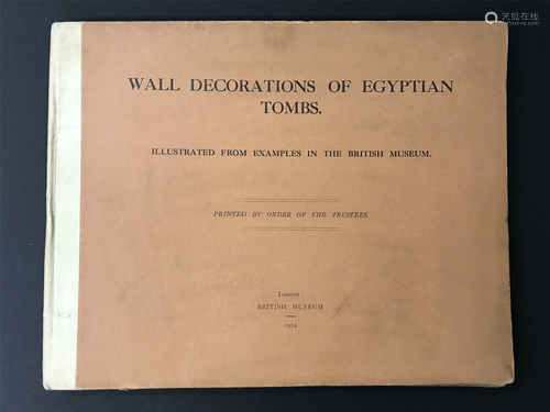 1914 WALL DECORATIONS OF EGYPTIAN TOMBS