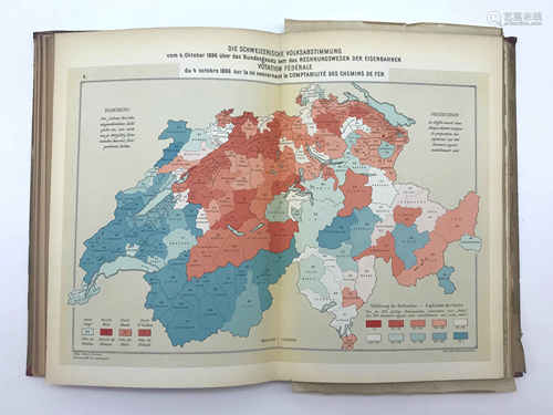 1897 GRAPHISCH - STATISTICHER ATLAS OF SCHWEIZ - ATLAS GRAPHIQUE ET STATISTIQUE DE LA SUISSE