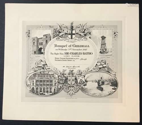 THREE PROOFS OF 1927, 1930 & 1931 INVITATION FOR BANQUET AT GUILDHALL BY LORD MAYOR