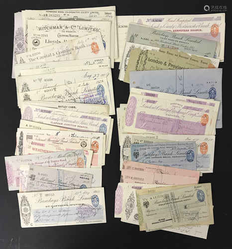 SELECTION OF CHEQUES - LONDON RELATED (45)