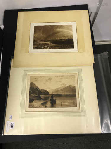 J M W TURNER PAIR OF ENGRAVINGS - LOT 4