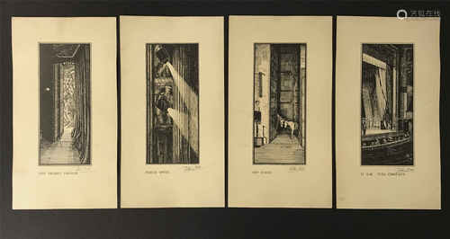 FOUR SIGNED ENGRAVINGS BY PETER BAX