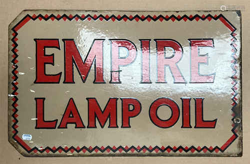 EMPIRE LAMP OIL ENAMEL SIGN