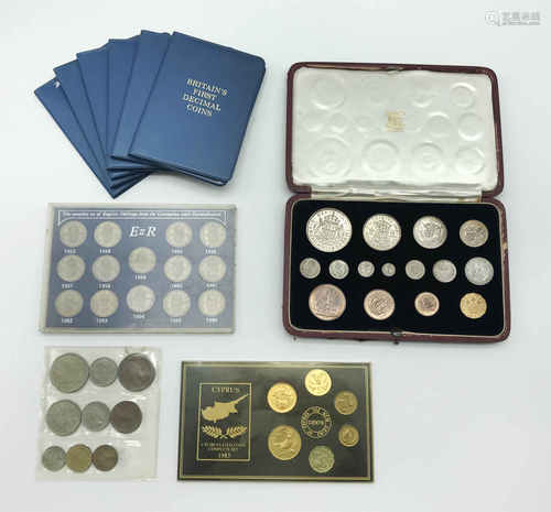 SELECTION OF COINS INCLUDING SPECIMEN COIN SET 1937