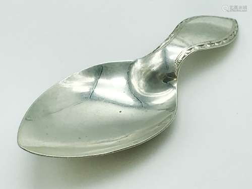 HAMILTON & INCHES STERLING SILVER TEA CADDY SPOON HALLMARKED EDINBURGH 1922-3