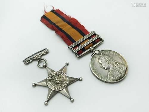 SOUTH AFRICA QUEEN VICTORIA MEDAL & KIMBERLEY STAR - 4786 PTE J STANLEY 1ST L N LANCASHIRE REGIMENT