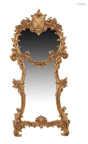 MIROIR DE FORME MOUVEMENTÉE en bois sculpté et dor…