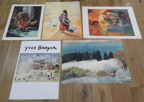 Lot de 4 lithographies dont spécimen par Yvonne Ch…