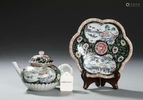 From Christie's, Famille Noire Teapot and Stand