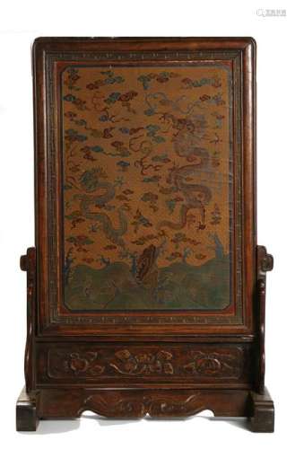 Chinese Lacquer Table Screen