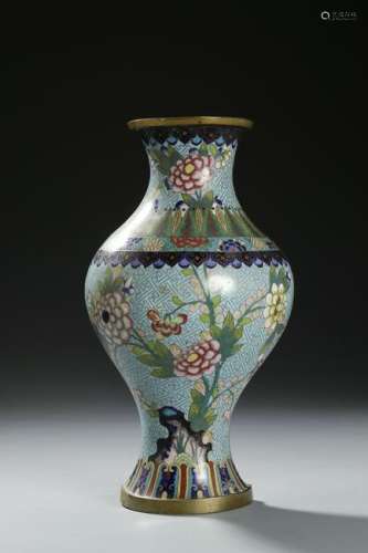 Chinese Cloisonne Enamel Wall Vase