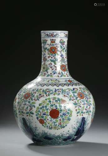 Chinese Doucai Bottle Vase