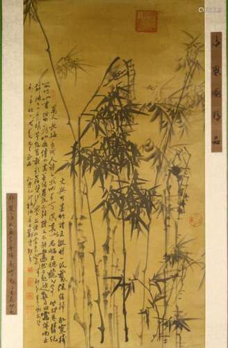 Chinese Scroll Painting of Bamboo