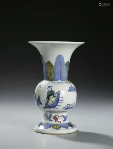 Chinese Doucai Beaker Vase