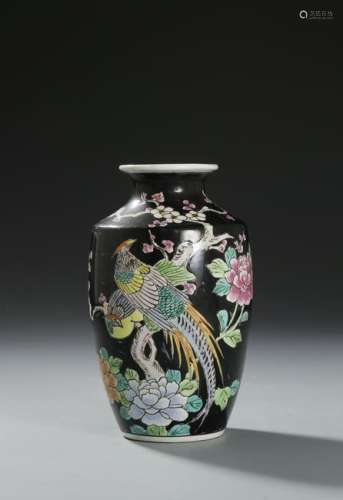 Chinese Famille Noire Vase