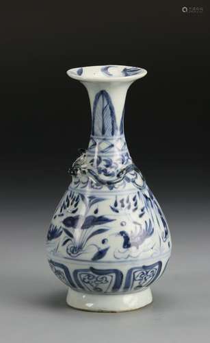 Chinese Blue and White Yuhuchunping Vase