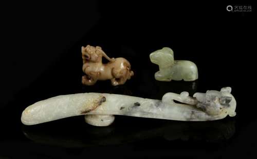 Group of Three Chinese Jade Carvings