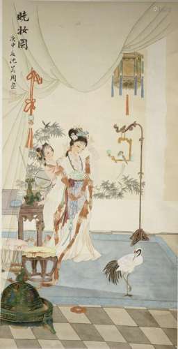 Chinese Scroll Painting of Ladies