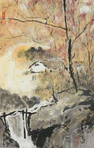 Chinese Scroll Painting of Landscape