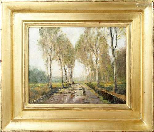 ANTHONY THIEME ORIGINAL OIL TREE LINED ROAD