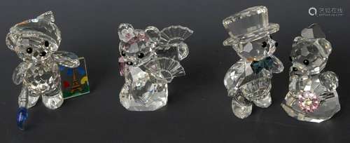 SWAROVSKI CRYSTAL COLLECTION BEAR FIGURINES - 3