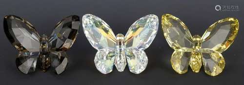 SWAROVSKI CRYSTAL COLLECTION BUTTERFLY - LOT OF 3