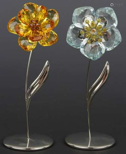 SWAROVSKI CRYSTAL COLLECTION FLOWER FIGURINES - 2