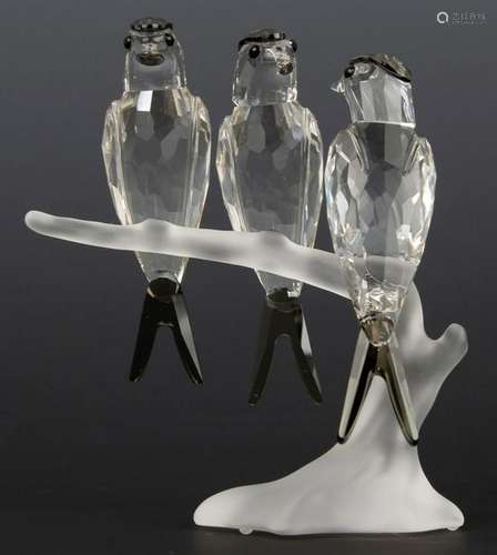 SWAROVSKI CRYSTAL COLLECTION SWALLOWS FIGURINE