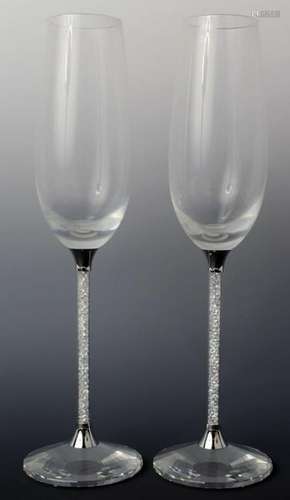 SWAROVSKI CRYSTAL COLLECTION TOASTING FLUTES