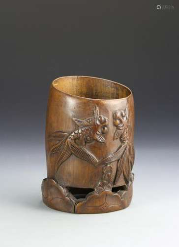 Chinese Bamboo Brush Pot