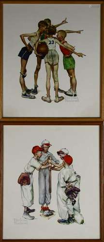 Two Norman Rockwell Framed Prints